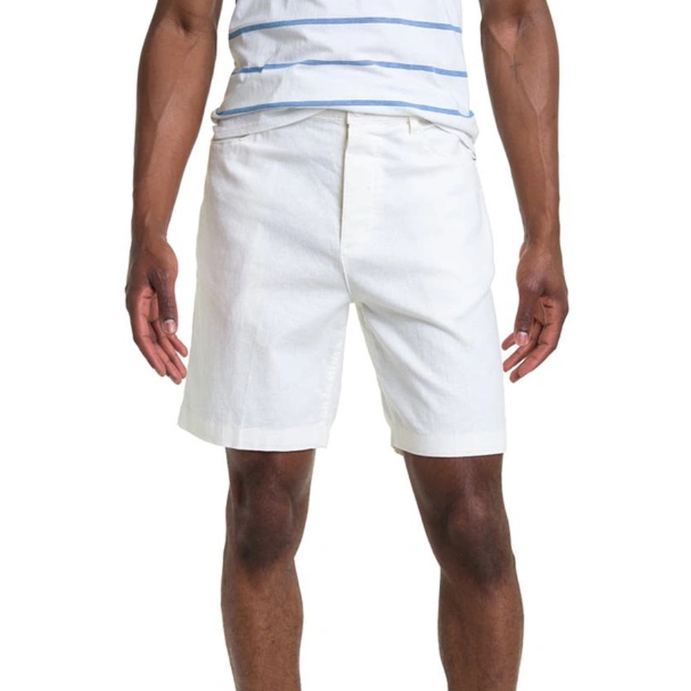 Onia White Flat Front Men’s Shorts